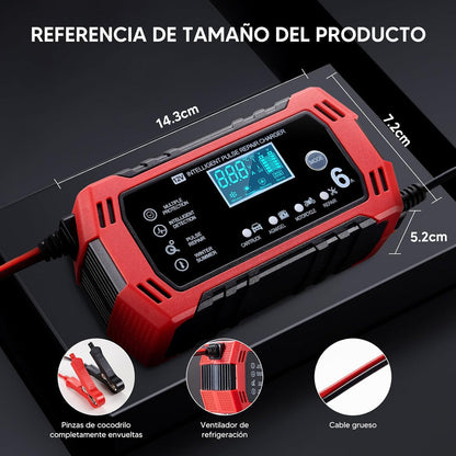 Cargador de bateria de carro de 12V, 6A